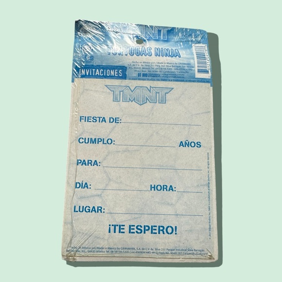 2007  Set Of 6 New In Package Teenage Mutant Ninja Turtle Party Spanish Invites - Picture 4 of 9